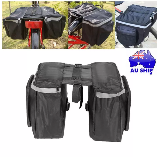 Waterproof Bike Bicycle Rear Rack Pannier Bags Back Seat Saddle Bags Carrier Bag 2