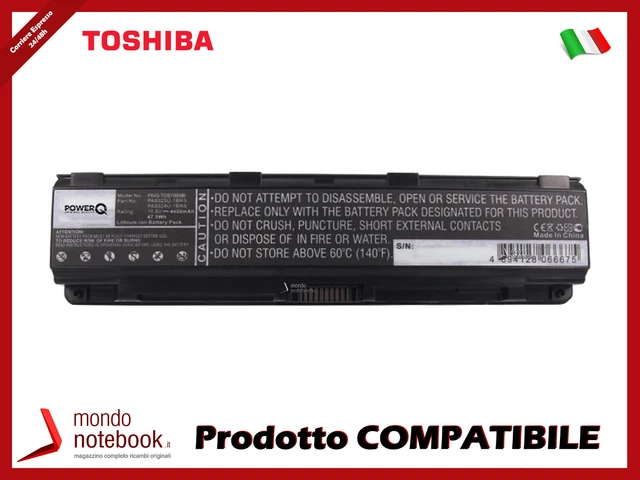 Batterie d'origine pour ordinateur portable TOSHIBA PA5023U-1BRS