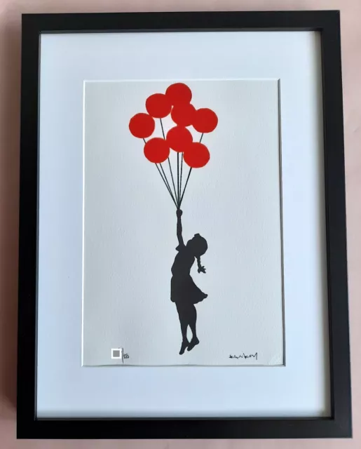 Banksy Original M Arts Edition Lithographie Signée Numérotée /150 + CADRE INCLUS