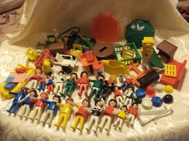 playmobil lot  personnages et accessoires vintage tbe