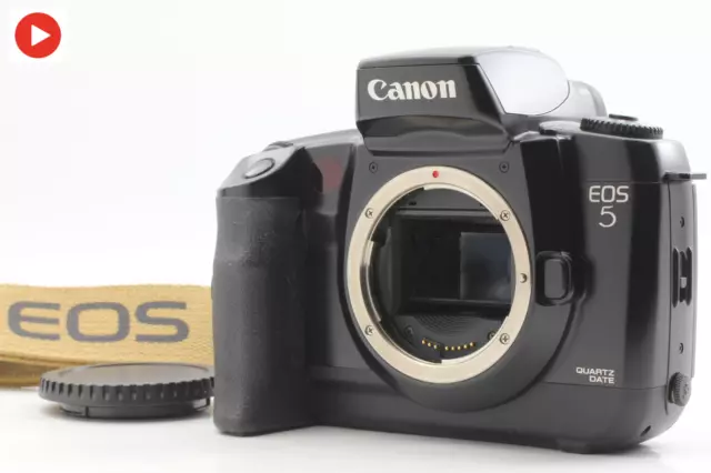 Video getestet [Near MINT+] Canon EOS 5 QD Quartz Date 35mm SLR Filmkamera JAPAN