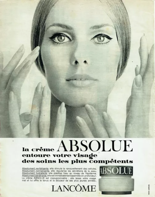 Publicité Advertising 079  1967   Lancome cosmétiques cremes Absolue