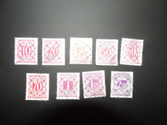 Briefmarken „9x Österreich teilw. Falz wie abgebildet (8)“