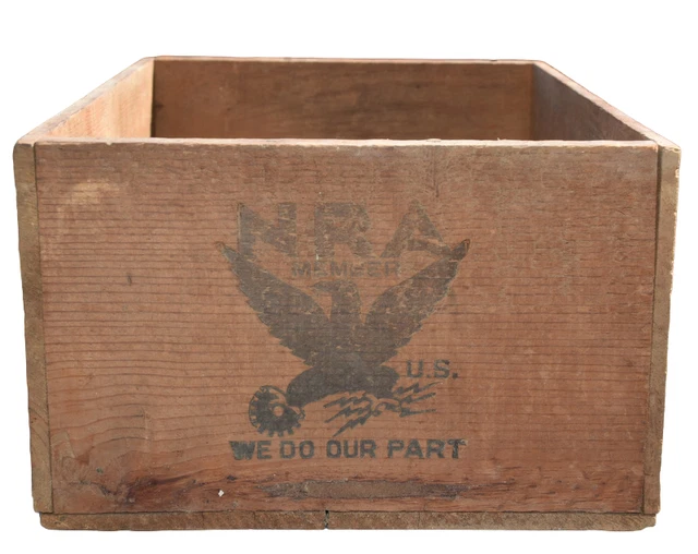 VINTAGE RUSTIC PRIMITIVE WOODEN CRATE BOX NRA SANTA CLARA PRUNES 15.5x10x6