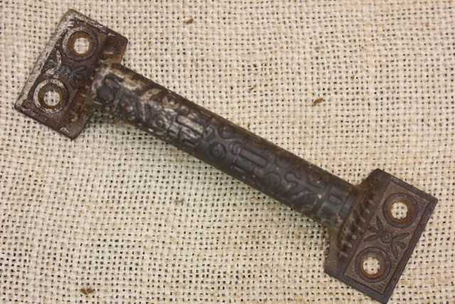 Old Screen Door Handle Drawer Pull Windsor 4 3/4" Vintage Rustic Cast Iron 