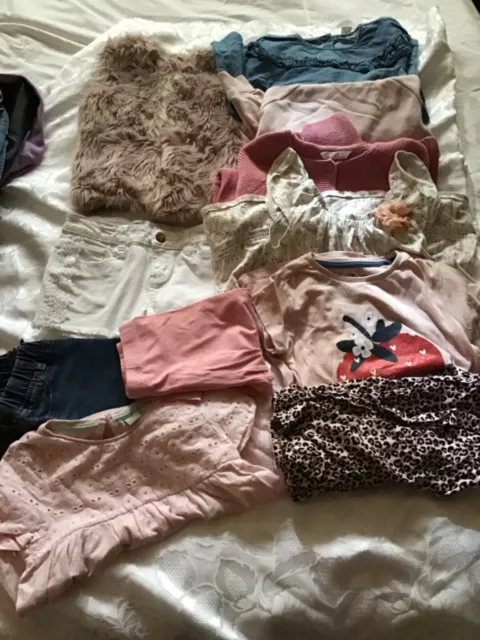 Immaculate Bundle Girls Clothes (11 Items) Dresses/Shorts/Leggings Etc Age 5/6 Y