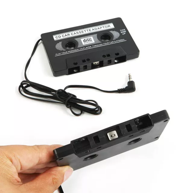Black Car Audio Cassette Tape To 3.5mm Audio Adapter For CD MD MP3 Player
