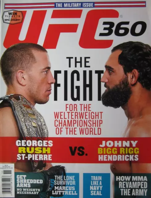 10/13 Ufc 360 Magazine The Military Issue! Georges St. Pierre Mixed Martial Arts