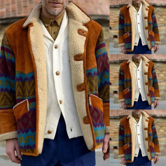 Chaussette Homme Hiver Polaire Veste d'hiver en laine d'épissure pour  hommes, veste courte en cachemire, coupe ajustée, pardessus mince et chaud
