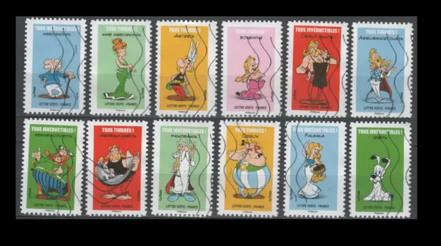 France 5661-5672 issue Asterix Comic Characters (12 USED STAMPS of 2019)