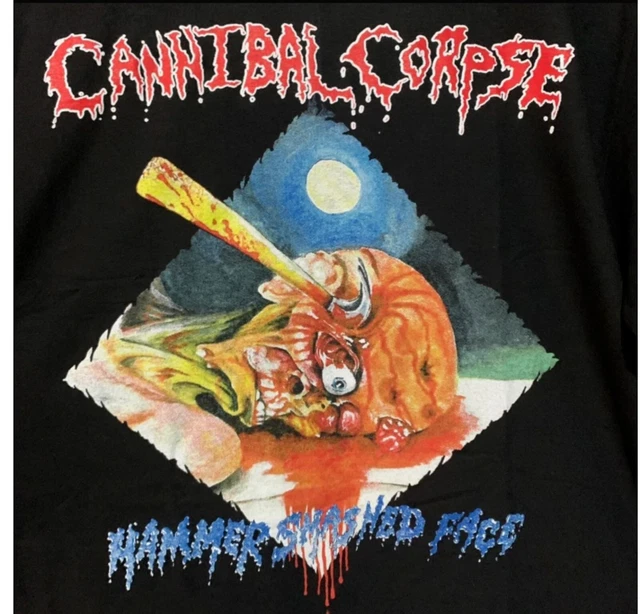 Cannibal Corpse Hammer Smashed Face Shirt Classic Black Men Tee S-2345XL