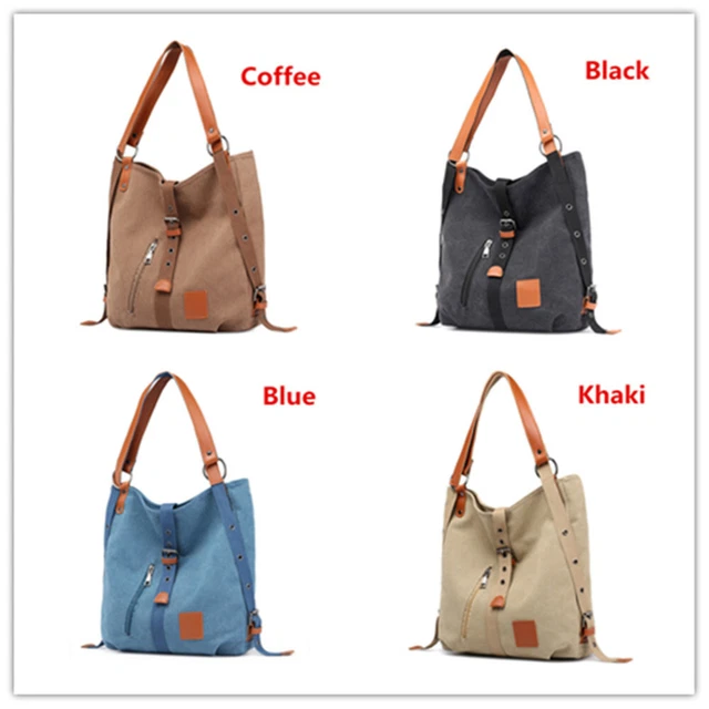 Womens Crossbody Hobo Canvas Bag Large Tote Messenger Shoulder Travel Handbag