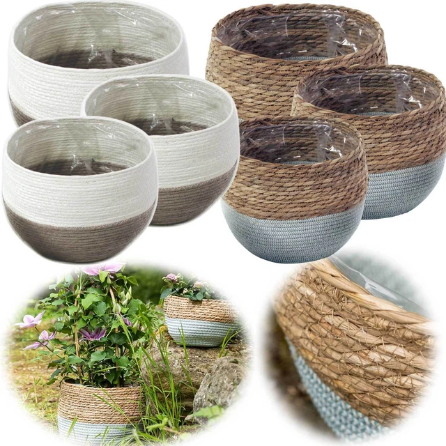 Design Blumentopf Übertopf Madrid 18-26cm wasserdicht Deko Textil Pflanztopf