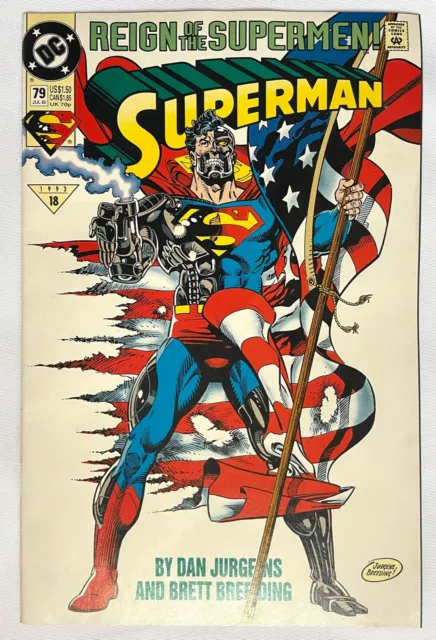 SUPERMAN #79 2nd Series  (DC Comics, 1993) "Reign of the Supermen" VF/NM