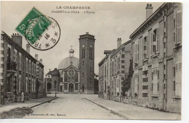 MAGENTA Epernay Dizy - Marne - CPA 51 - Street to Church