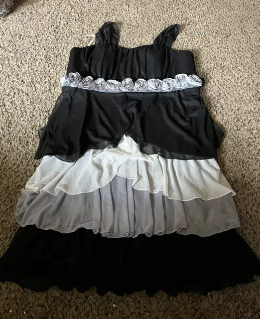 Nwts Speechless Girls Plus Black & Gray Dress Size 18 1/2