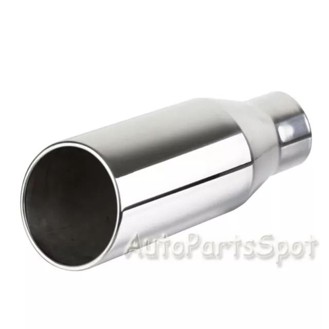 Truck Diesel Stainless Steel Exhaust Tip With Bolt - 4" Inlet 6" Outlet 15" Long