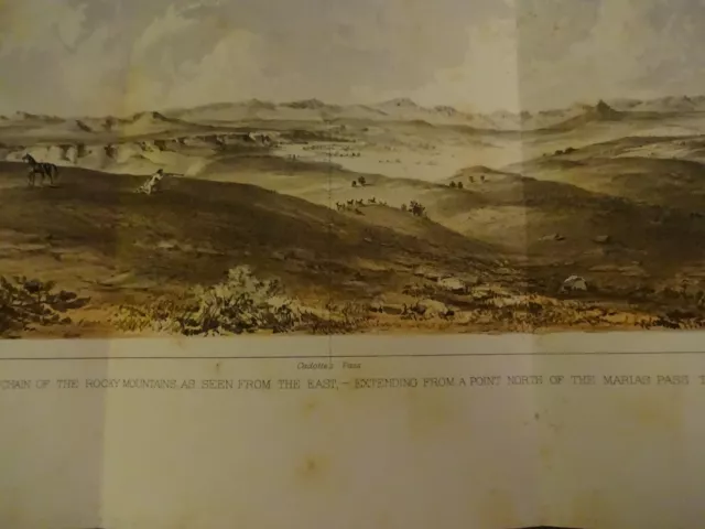 Lithograph of "ROCKY MOUNTAINS" /John Mix Stanley/1860 Railroad Survey Report 3