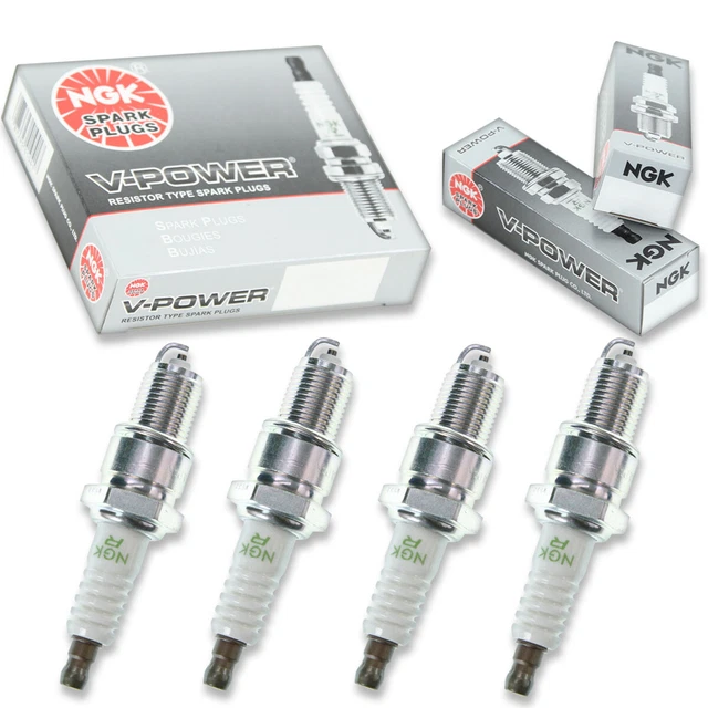 4 pcs NGK V-Power Spark Plugs for 1988-1989 Yugo GVL 1.1L L4 - Engine Kit fx