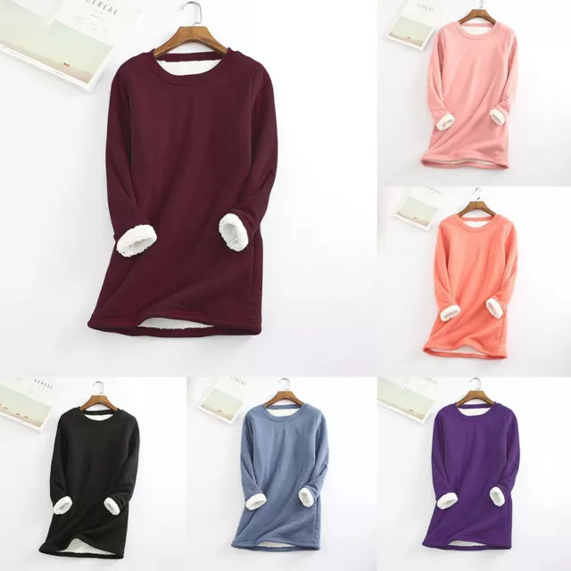 Soft Warm Fleece Pullover Women's Sweatshirt Jumper Tops in Comfortable Fabric