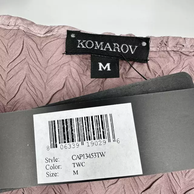 Komarov Satin Charmeuse Dress Sheer Hem Half sleeve Square Neck Beaded 3
