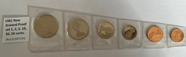1981 New Zealand   Proof set (1, 2, 5, 10, 20, 50 cents) (Rx1121877/H)