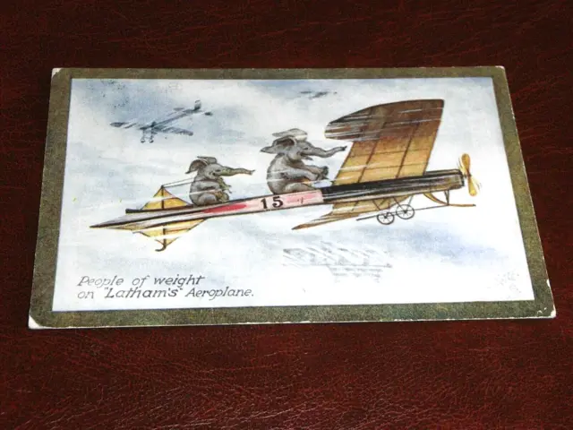 Original  Ellam Anthropomorphic Elephant Tuck Postcard - Aviation, 9935.