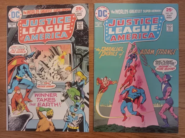 Justice League Of America # 119 120 Lot Of 2 DC Bronze Age Comics 1975