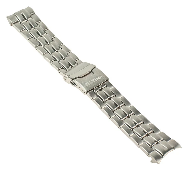 Bracelet De Montre Métallique Festina Pour Homme - Largeur 26 Mm, Acier Inoxydable, Occasion