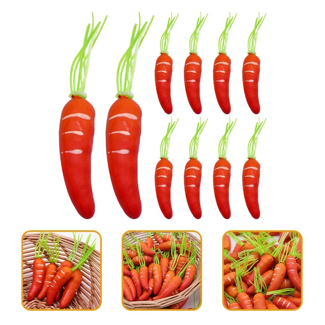 10 Pcs Foams Carrots Mini Carrots Artificial Plants Decorations