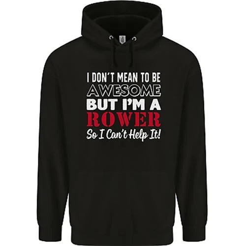 I Dont Mean to Be but Im a Rower Rowing Childrens Kids Hoodie