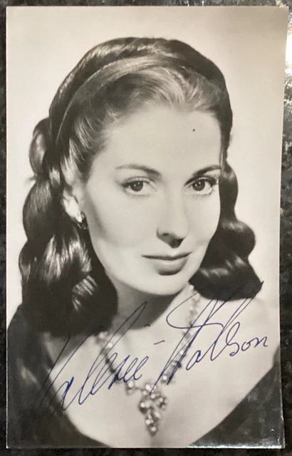 Valerie Hobson signed 3.5x5.5" gelatin silver print photo