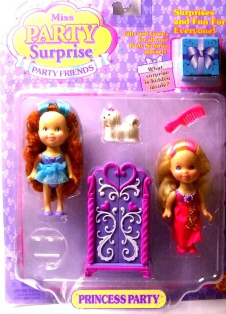 Vintage Toy Biz Miss Party Surprise Party Friends Princess Party with Cabinet