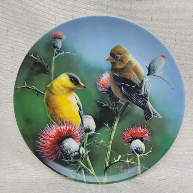 Edwin Knowles Birds of Your Garden - The Goldfinch Plate Kevin Daniel