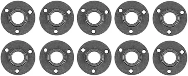 10 Pack 1/2 inches Malleable Cast Iron Pipe Flange Industrial Pipe Black Steel