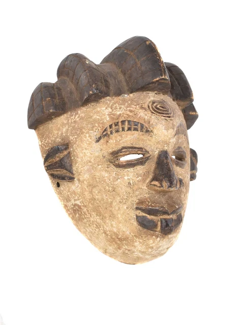 Punu Maiden Spirit Mask Mukudji White Gabon African Art