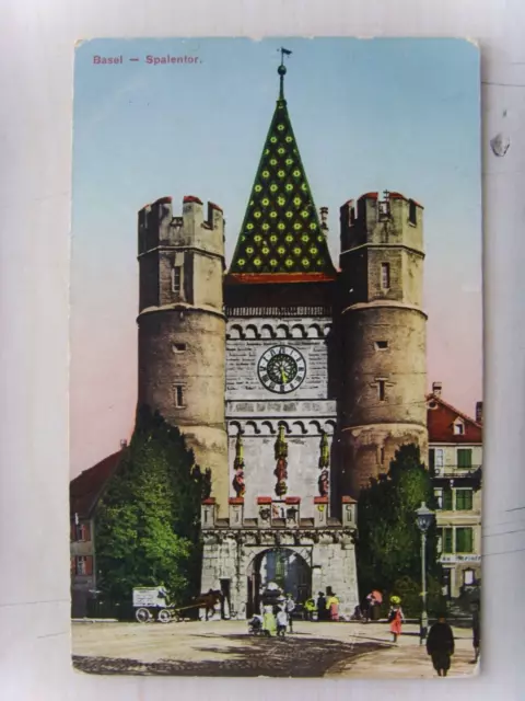 Schweiz Original  Ansichtskarte Basel Spalentor   um 1910