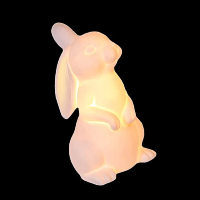 Lampe de table LED Hiding Rabbit, Blanc