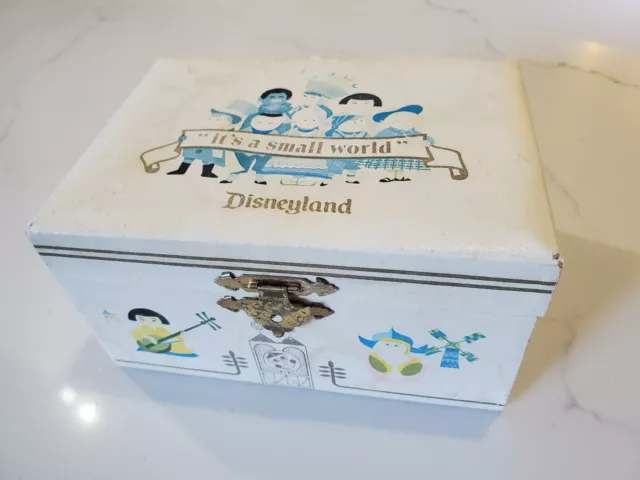 Vintage Walt Disney It's a Small World Music Jewelry/Trinket Box Japan 1970s