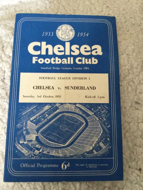 1953/4 Chelsea V Sunderland