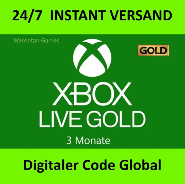 Xbox Game Pass Core - 3 Monate Live Gold Mitgliedschaft - KEY Global - Sofort