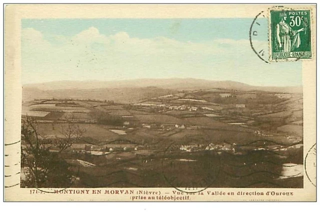 58.MONTIGNY EN MORVAN.n°36.VUE SUR LA VALLEE EN DIRECTION D'OUROUX (PRISE AU T