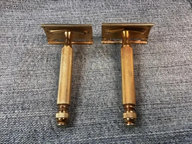 GILLETTE Gold Tech - 3-piece double edge ball end safety razors-Y3 And Older