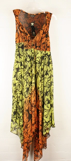 River Island BNWT Patterned Ruffle Dress Sz 10