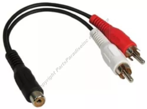 6"inch RCA Y/T Splitter,1 Female~Dual Males, Audio/Video Cable/Cord/Wire