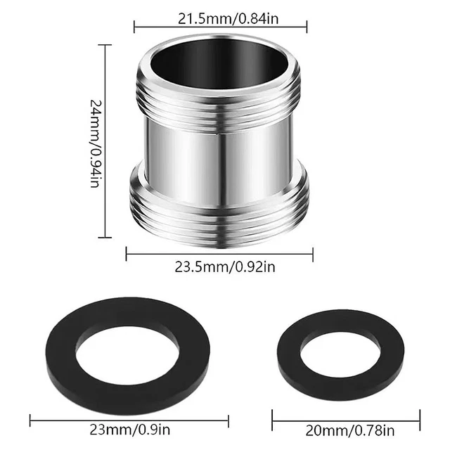 4 Pièces 2-en-1 Raccord de robinet,raccord tuyau d'arrosage,embout