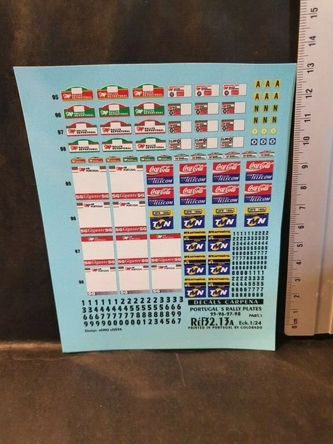 DECALS 1/43 PLAQUES RALLYE MONTE CARLO / SUEDE / PORTUGAL 2001 Carpena 43129 Uv