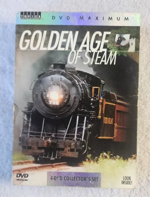 Golden Age of Steam 4 DVD Collector’s Box Set Movies Train Locomotive Made In US