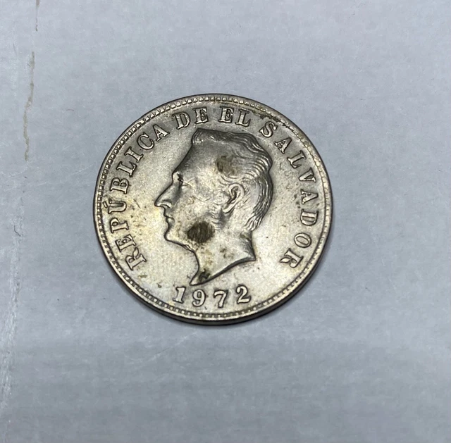 EL SALVADOR 5 CENTAVOS 1972 World Coins Circulated FREE SHIPPING!!!
