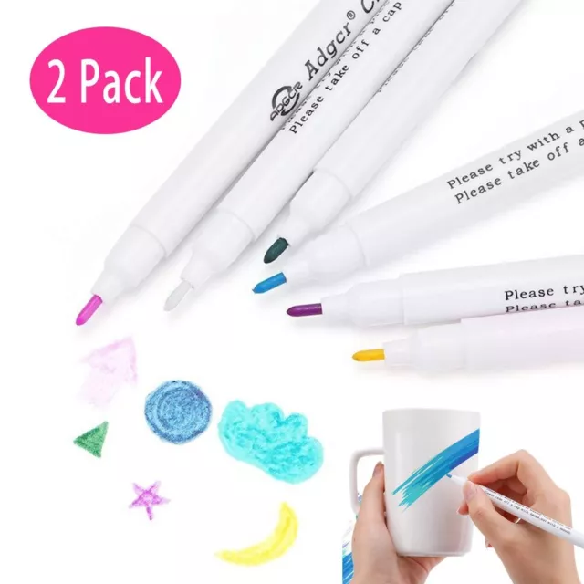 Measure and Mark 2pc Fabric Erasable Marker Pen Water Soluble Cross Sewing Tool